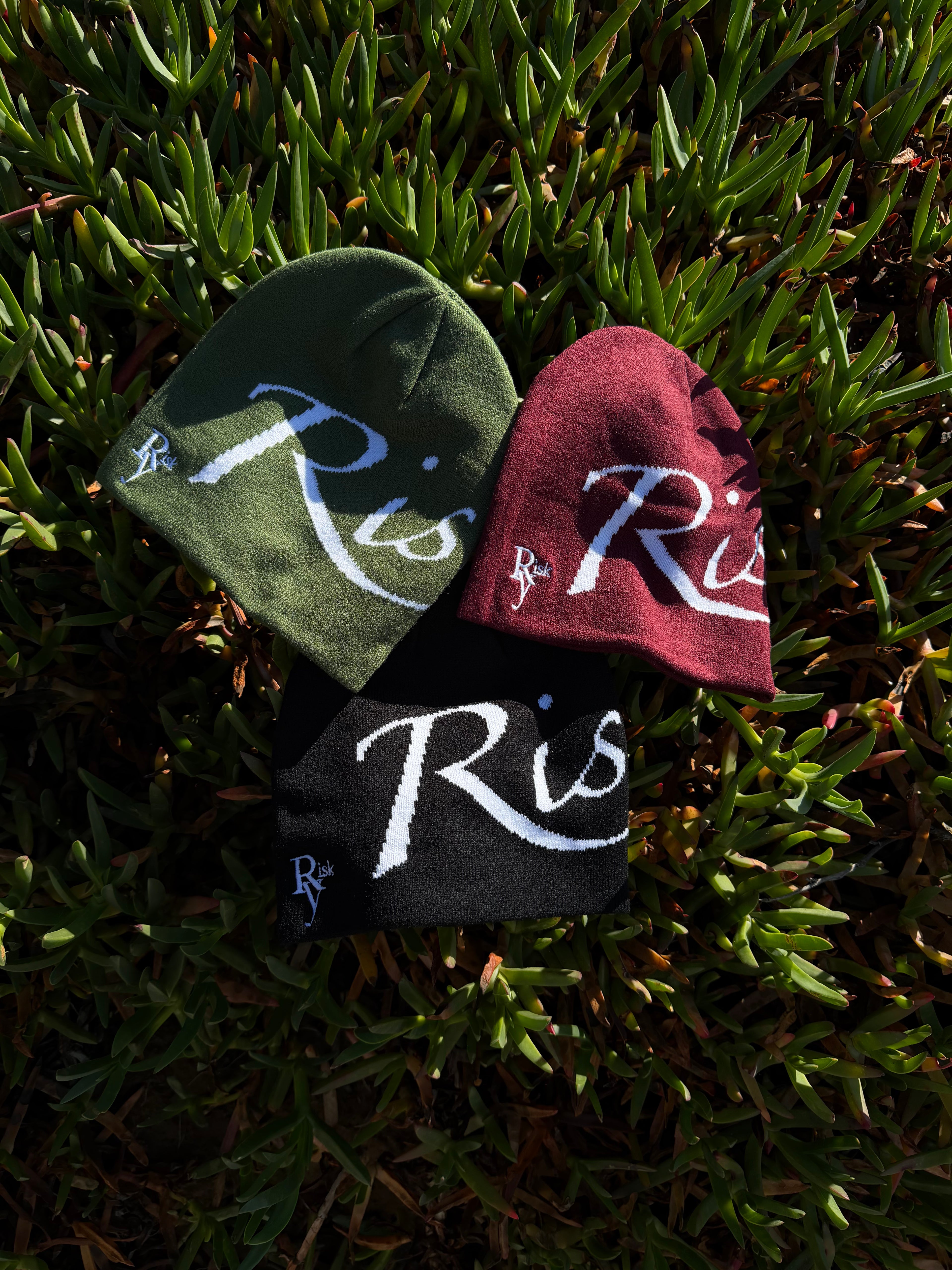 Risky Jacquard Knit Beanie