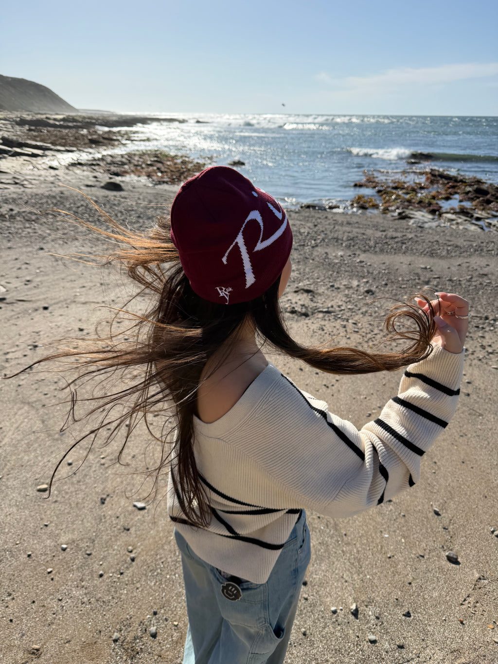 Risky Jacquard Knit Beanie
