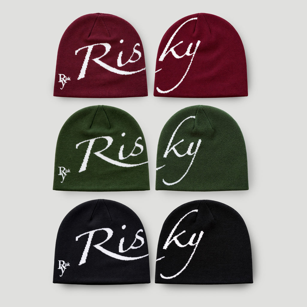 Risky Jacquard Knit Beanie