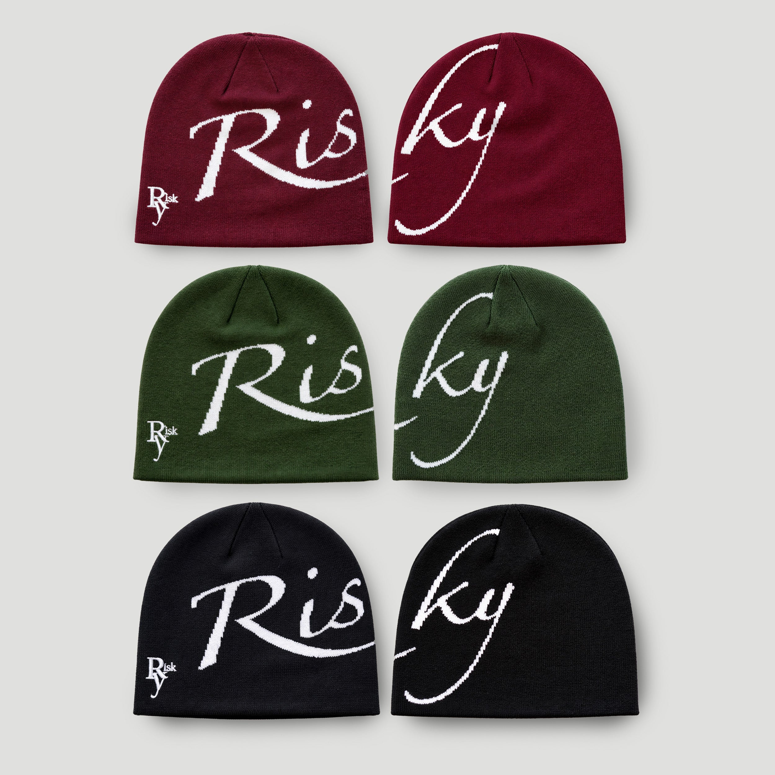 Risky Jacquard Knit Beanie