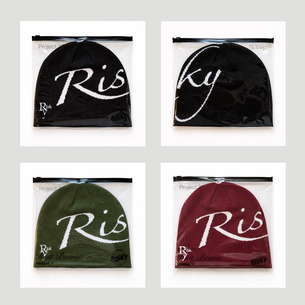 Risky Jacquard Knit Beanie