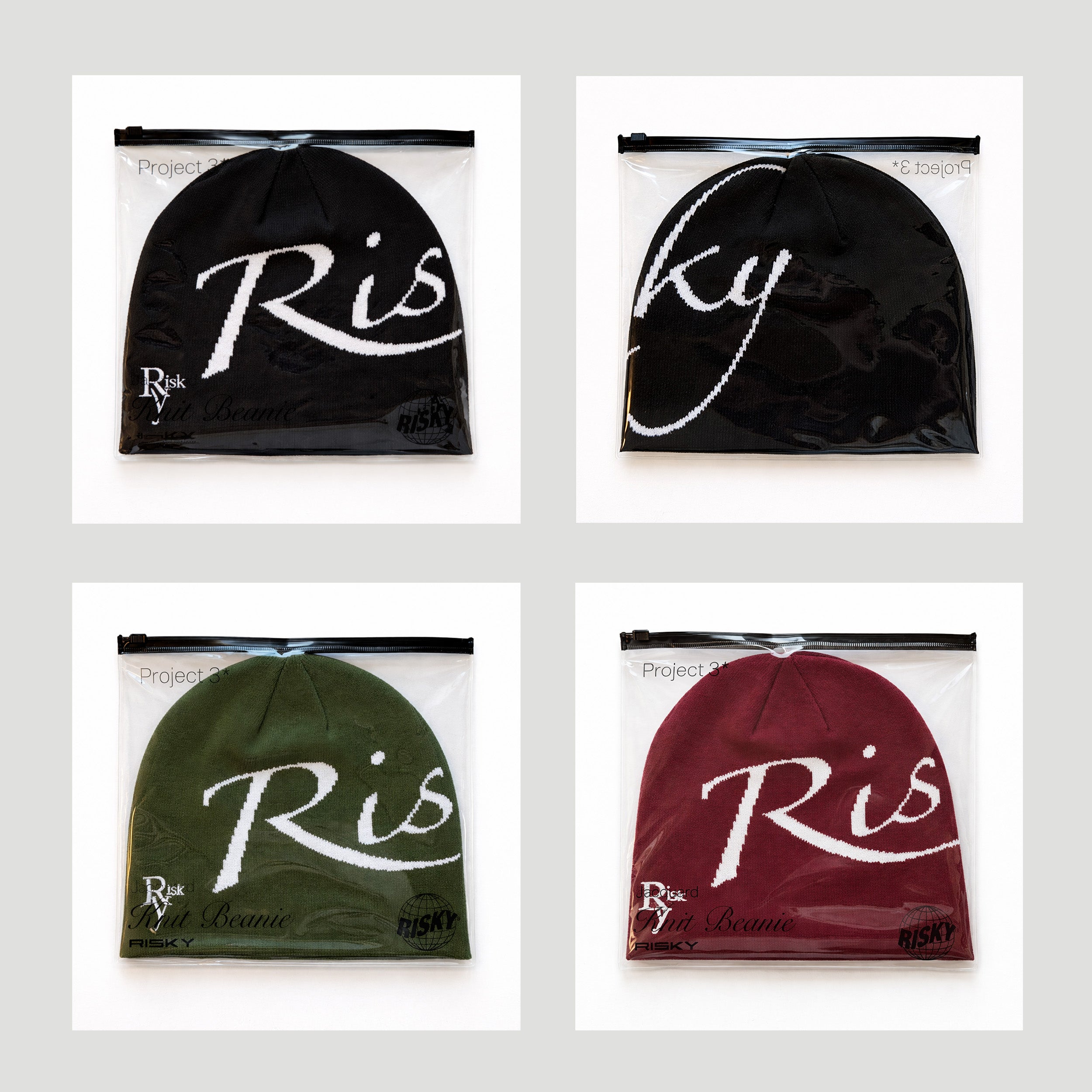 Risky Jacquard Knit Beanie